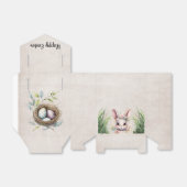 かわいいハッピーイースターウォーターカラーバニー フェイバーボックス (折り畳みなし)