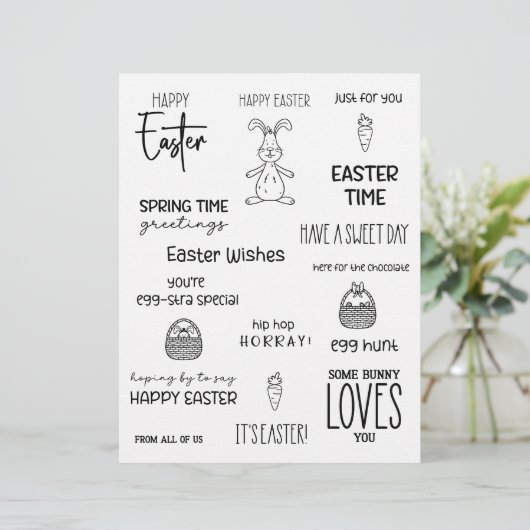 かわいいハッピーイースタークラフトスクラップブック紙 (スタンド正面)