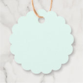 かわいいハッピーイースターバニーと花パーソナライズされた フェイバータグ (裏面)