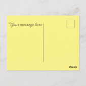 かわいいハッピーイースターバニーの水色 ポストカード (裏面)