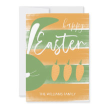 かわいいハッピーイースターバニーアンドキャロッツ