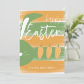 かわいいハッピーイースターバニーアンドキャロッツ シーズンカード (スタンド正面)