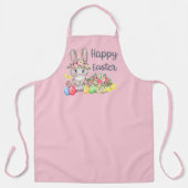 かわいいハッピーイースターバニーホリデイ エプロン (正面)