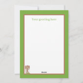 かわいいハッピーイースターバニーホリデーカード シーズンカード (裏面)