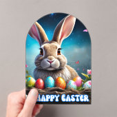 かわいいハッピーイースターバニー2025 アクリル招待状 (インサイチュ (ポータブル))