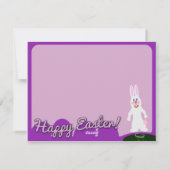 かわいいハッピーイースターバニー シーズンカード (裏面)