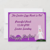 かわいいハッピーイースターバニー シーズンカード (正面)