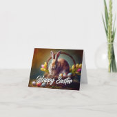 かわいいハッピーイースターバニー シーズンカード (正面)