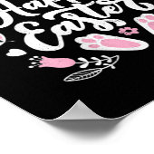 かわいいハッピーイースターバニー ポスター (角)