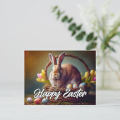 かわいいハッピーイースターバニー ポストカード (スタンド正面)