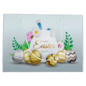 かわいいハッピーイースターパーティー ラージペーパーバッグ (裏面)