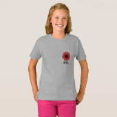 かわいいハッピーイースターレディーバグモノグラムの子 Tシャツ (正面フル)