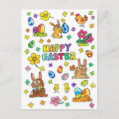 かわいいハッピーイースター ポストカード (正面)