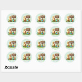 かわいいハッピーイースター ラウンドシール (シート)