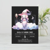 かわいいハッピーウィザード誕生日 招待状 (スタンド正面)