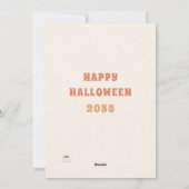 かわいいハッピーウィッチグランプキンバスハロウィーン シーズンカード (裏面)