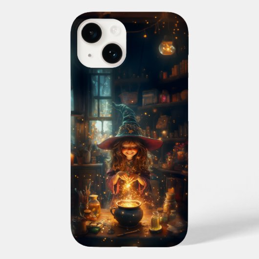 かわいいハッピーウィッチハロウィーンiPhoneケース Case-Mate iPhoneケース (裏面)