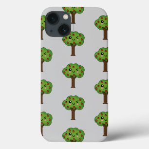 かわいいハッピーウィンキングアップルツリー iPhone 13ケース