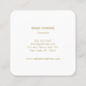 かわいいハッピーウォーターカラーレインボースクエア名刺 スクエア名刺 (裏面)