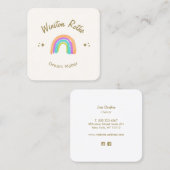 かわいいハッピーウォーターカラーレインボースクエア名刺 スクエア名刺 (正面/裏面)