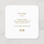 かわいいハッピーウォーターカラーレインボースクエア名刺 スクエア名刺 (裏面)