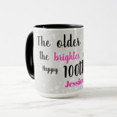 かわいいハッピーエイト100誕生日 マグカップ (正面左)