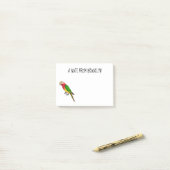 かわいいハッピーオウム漫画イラストレーション ポストイット (デスク上)