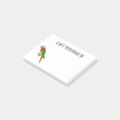 かわいいハッピーオウム漫画イラストレーション ポストイット (アングル)