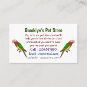 かわいいハッピーオウム漫画イラストレーション 名刺 (正面)