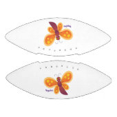 かわいいハッピーオレンジのバタフライ漫画イラストレーション アメリカンフットボール (パネル)