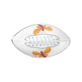 かわいいハッピーオレンジのバタフライ漫画イラストレーション アメリカンフットボール (正面)