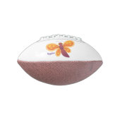 かわいいハッピーオレンジのバタフライ漫画イラストレーション アメリカンフットボール (回転90)