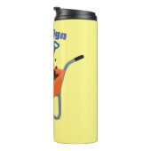 かわいいハッピーオレンジの手押し車のカートゥーンイラストレーション タンブラー (回転右)