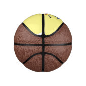 かわいいハッピーオレンジの手押し車のカートゥーンイラストレーション ミニバスケットボール (右)