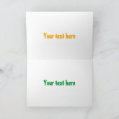 かわいいハッピーオレンジの柑橘の漫画  カード (内部)