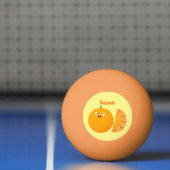かわいいハッピーオレンジの柑橘系フルーツマンガ 卓球ボール (ネット)