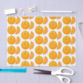 かわいいハッピーオレンジの柑橘系フルーツマンガ 薄葉紙 (クラフト)