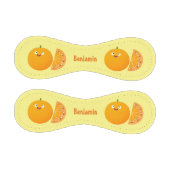 かわいいハッピーオレンジの柑橘系フルーツマンガ 野球ボール (パネル)