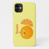 かわいいハッピーオレンジの柑橘系フルーツマンガ Case-Mate iPhoneケース (裏面)