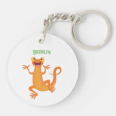 かわいいハッピーオレンジ踊りnewt キーホルダー (裏面)