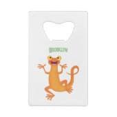 かわいいハッピーオレンジ踊りnewt クレジットカード栓抜き (裏面)