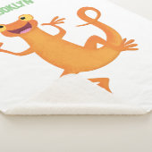 かわいいハッピーオレンジ踊りnewt シェルパブランケット (3/4)