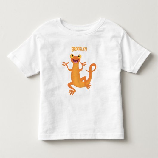 かわいいハッピーオレンジ踊りnewt トドラーTシャツ (正面)