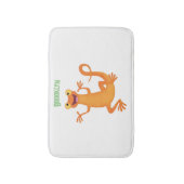 かわいいハッピーオレンジ踊りnewt バスマット (正面縦)