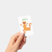 かわいいハッピーオレンジ踊りnewt バッジ (Handheld)