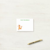 かわいいハッピーオレンジ踊りnewt ポストイット (デスク上)