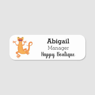 かわいいハッピーオレンジ踊りnewt 名札