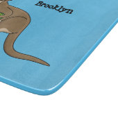 かわいいハッピーオーストラリアカンガルーイラストレーション カッティングボード (角)