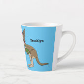 かわいいハッピーオーストラリアカンガルーイラストレーション カフェラテマグ (右)