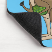 かわいいハッピーオーストラリアカンガルーイラストレーション マウスパッド (コーナー)